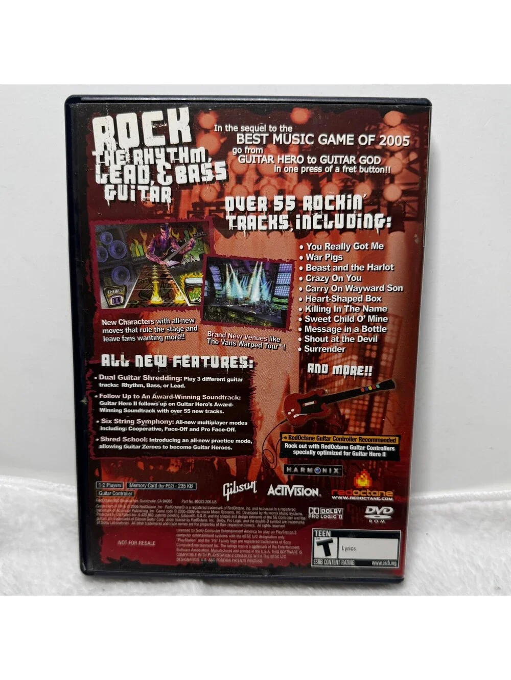 Guitar Hero II Sony PlayStation 2 PS2 Complete CIB Manual Black Label